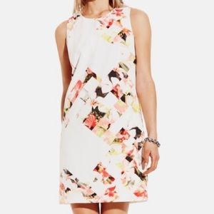 Petite “Broken Photo” Floral Print Shift Dress